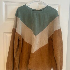 Entro Multicolor Corduroy Top